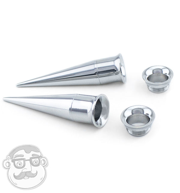 1 Gauge (7mm) Stainless Steel Taper & Tunnel Ear Stretching Kit