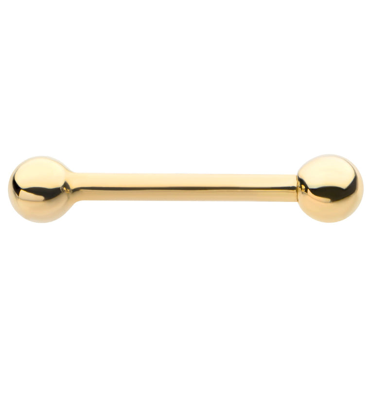 14kt Gold Internally Threaded Straight Barbell
