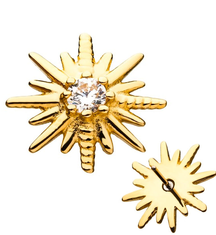 14kt Gold Gleam Threadless Top