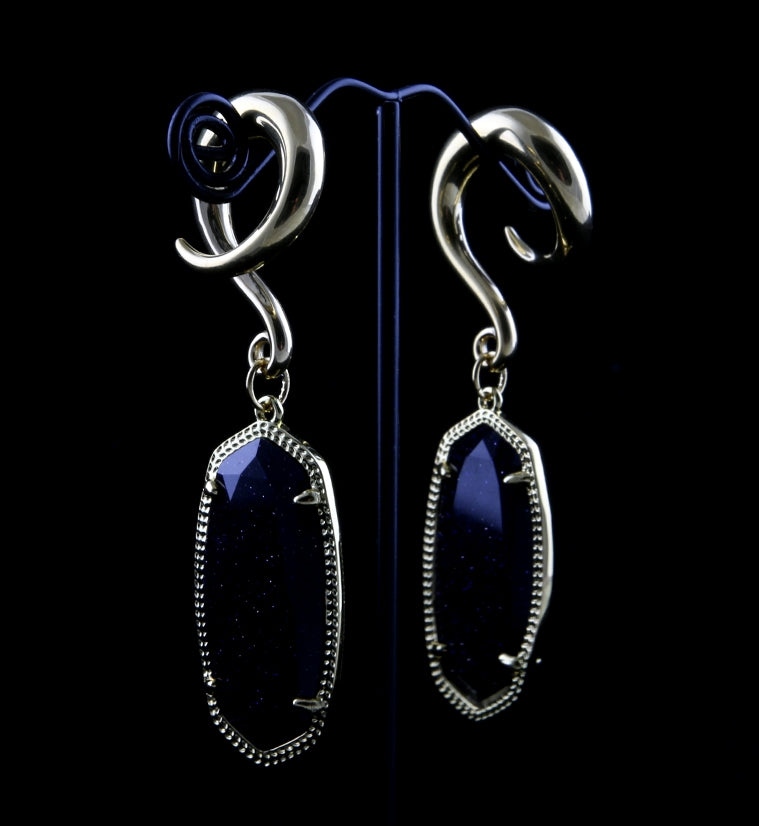 Bijou Blue Goldstone Hangers