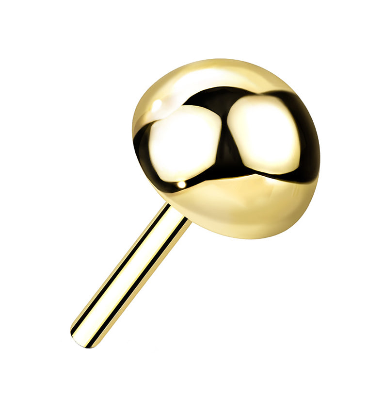 14kt All Gold Dome Threadless Top