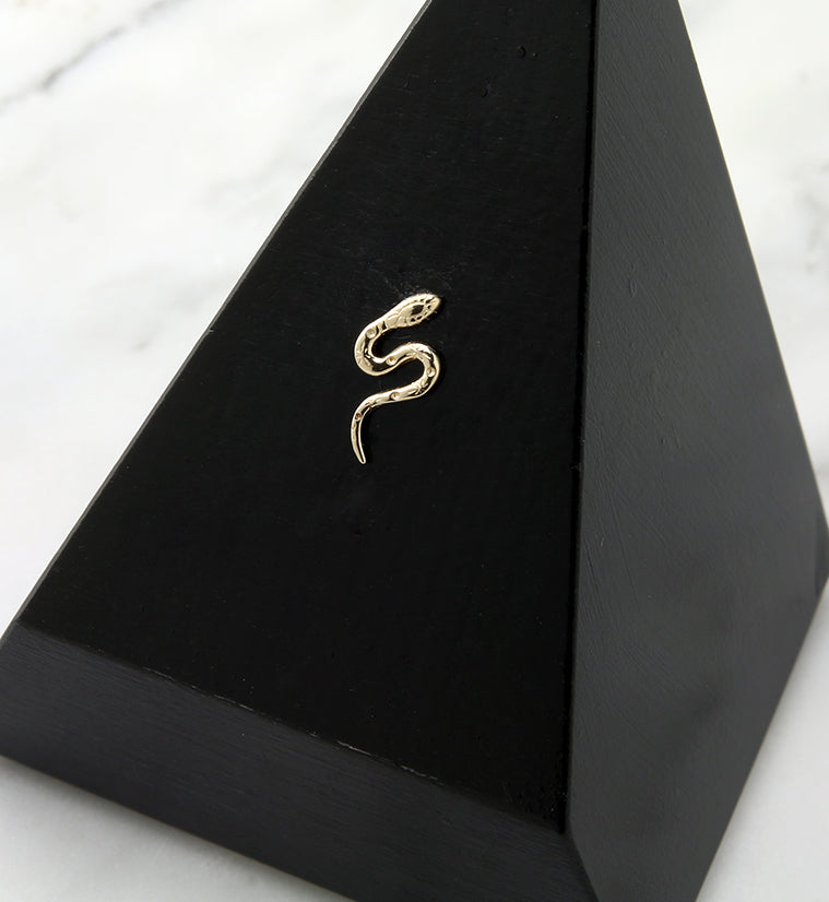 14kt Gold Adorned Snake Threadless Top