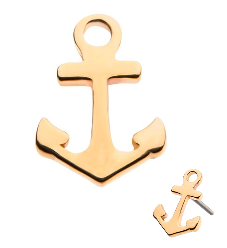 14kt Gold Anchor Threadless Top