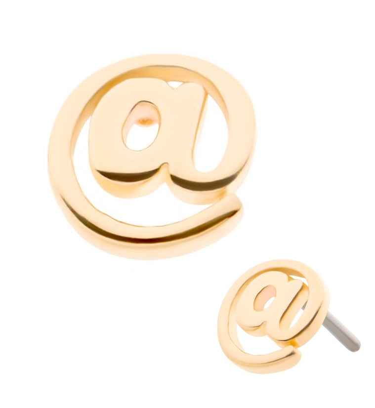 14kt Gold At Sign Threadless Top