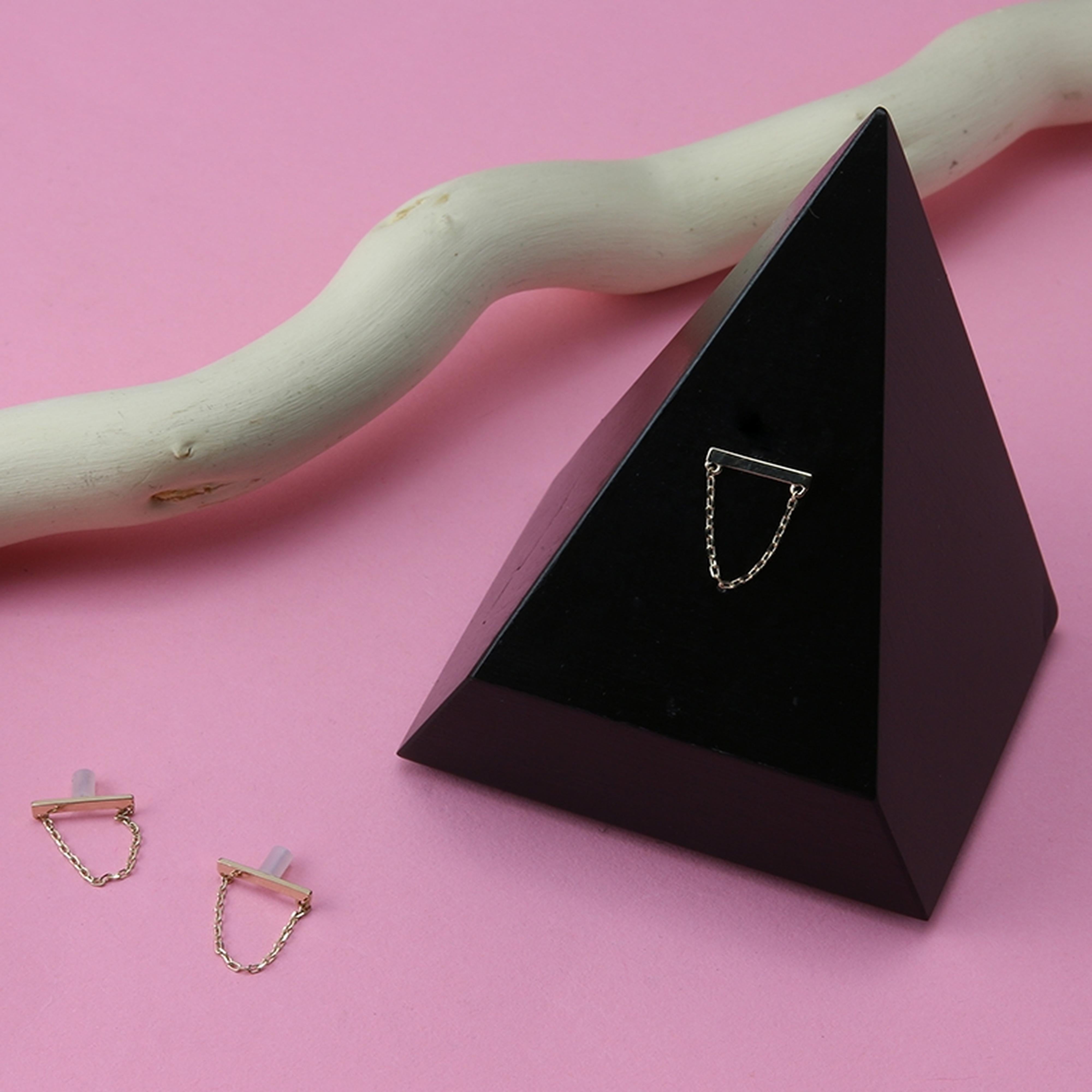 14kt Gold Bar Chain Threadless Top