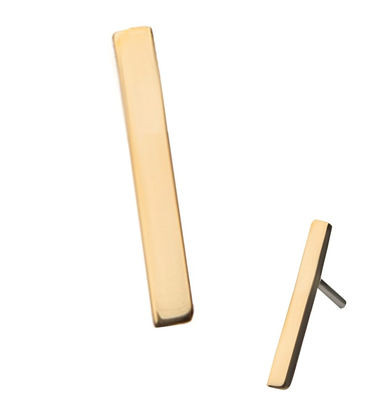 14kt Gold Bar Threadless Top