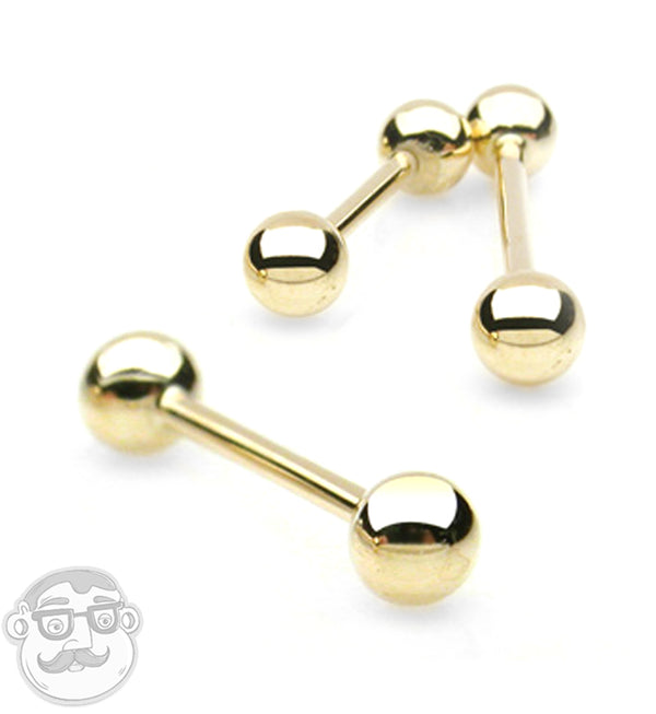14kt Solid Gold Barbell