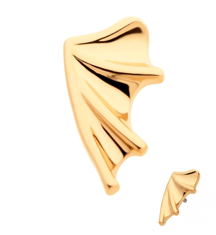 14kt Gold Bat Wing Threadless Top (Left Ear)
