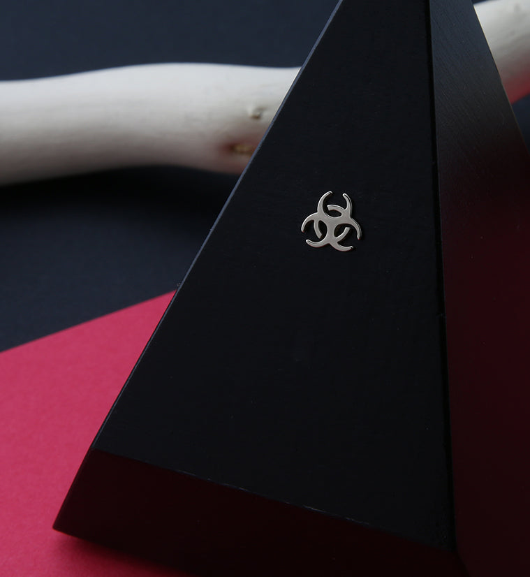 14kt Gold Biohazard Threadless Top