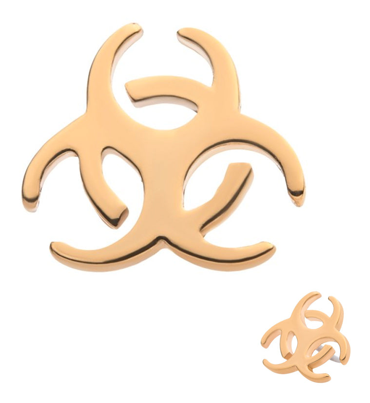 14kt Gold Biohazard Threadless Top