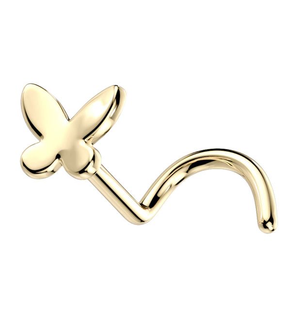 14kt Gold Butterfly Nose Screw