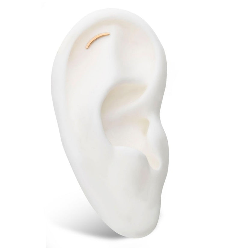 14kt Gold Camber Bar Threadless Top