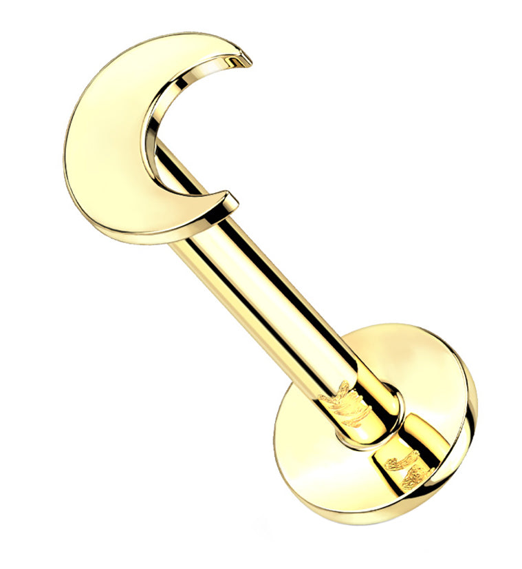 14kt Gold Crescent Moon Labret