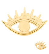 14kt Gold Crown Eye Threadless Top