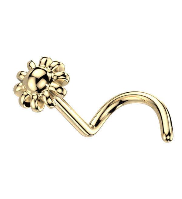 14kt Gold Daisy Nose Screw