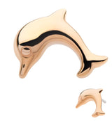 14kt Gold Dolphin Threadless Top