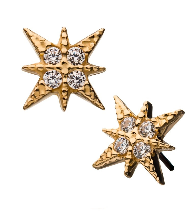 14kt Gold Eminence Gem Threadless Top