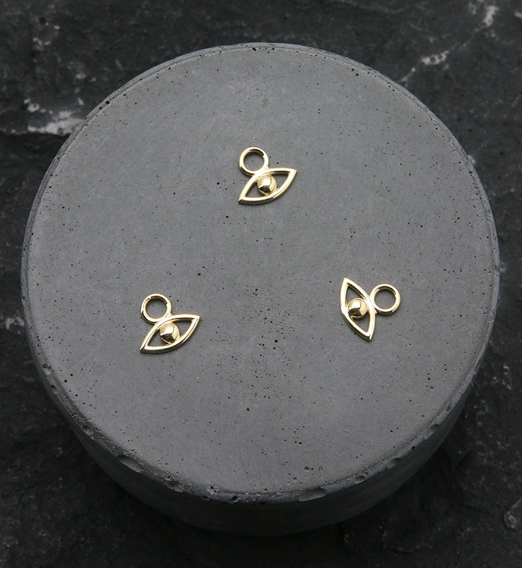 14kt Gold Eye Charm