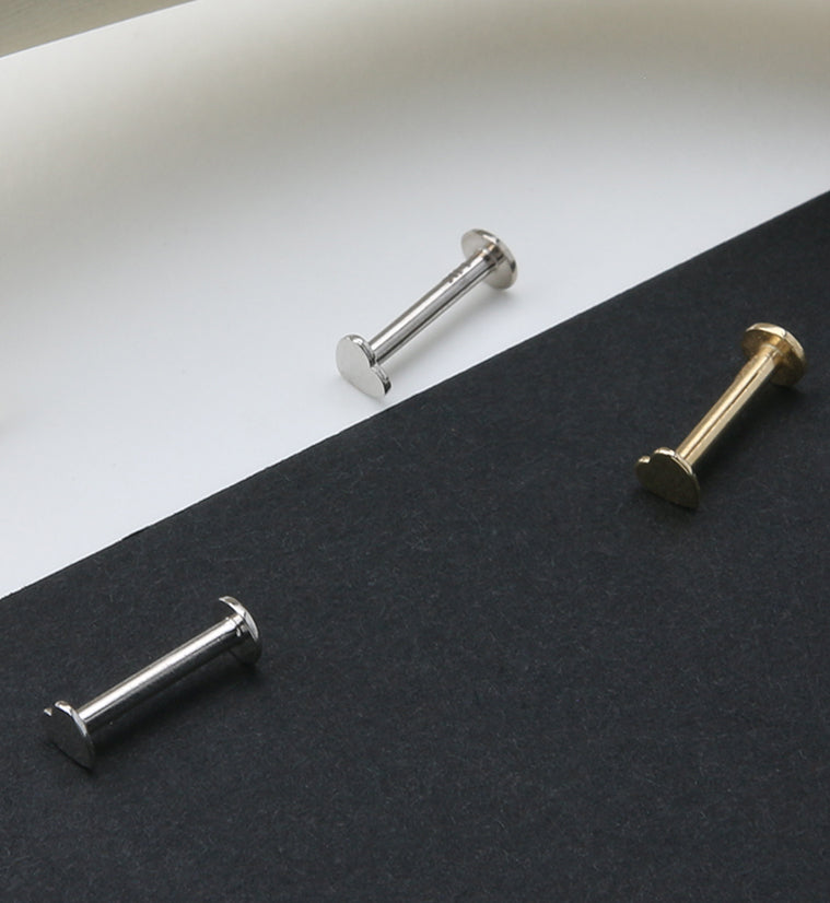 14kt Gold Heart Labret