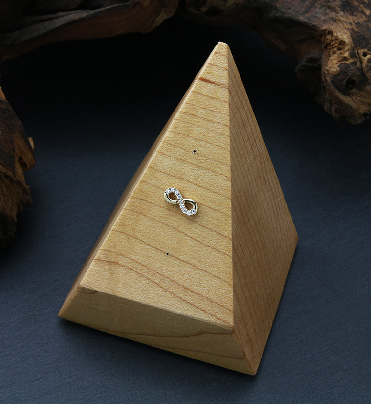 14kt Gold Infinity CZ Threadless Top