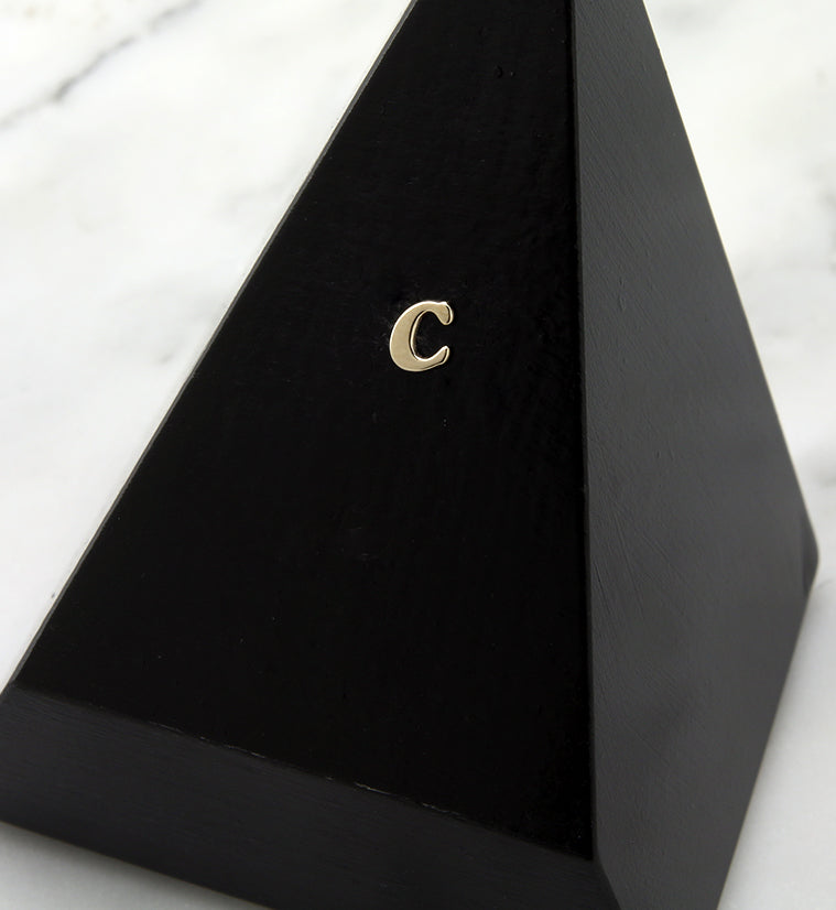 14kt Gold Letter C Threadless Top