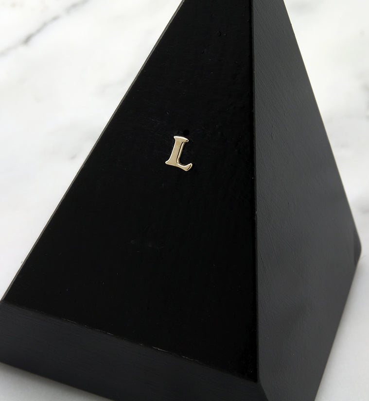 14kt Gold Letter L Threadless Top