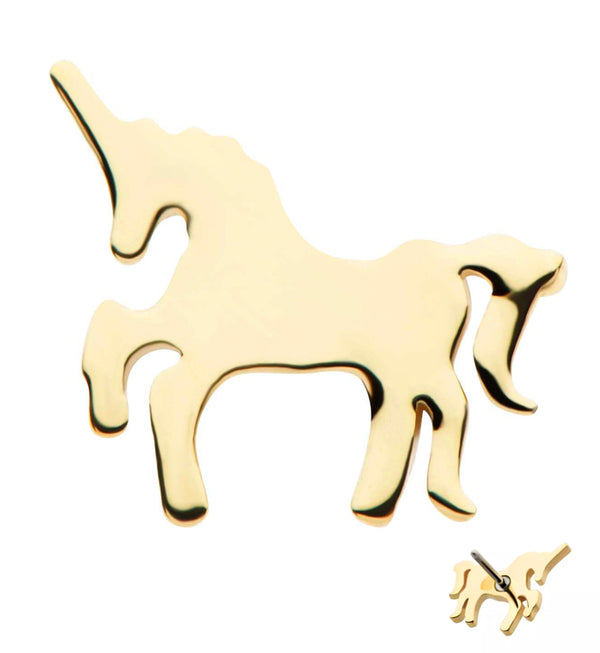 14kt Gold Mini Unicorn Threadless Top