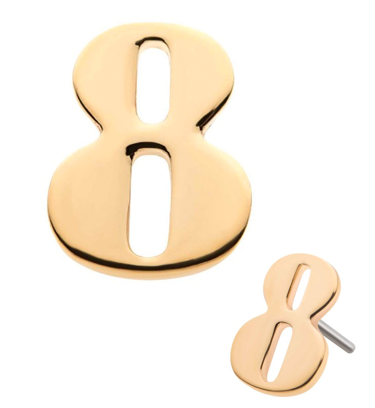 14kt Gold Number 8 Threadless Top