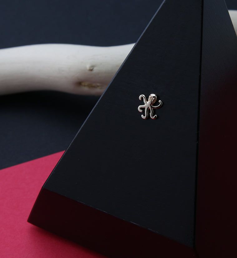 14kt Gold Octopus Threadless Top