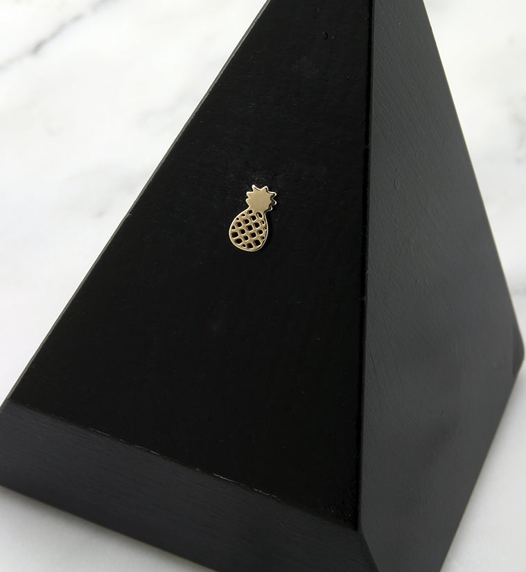 14kt Gold Petite Pineapple Threadless Top