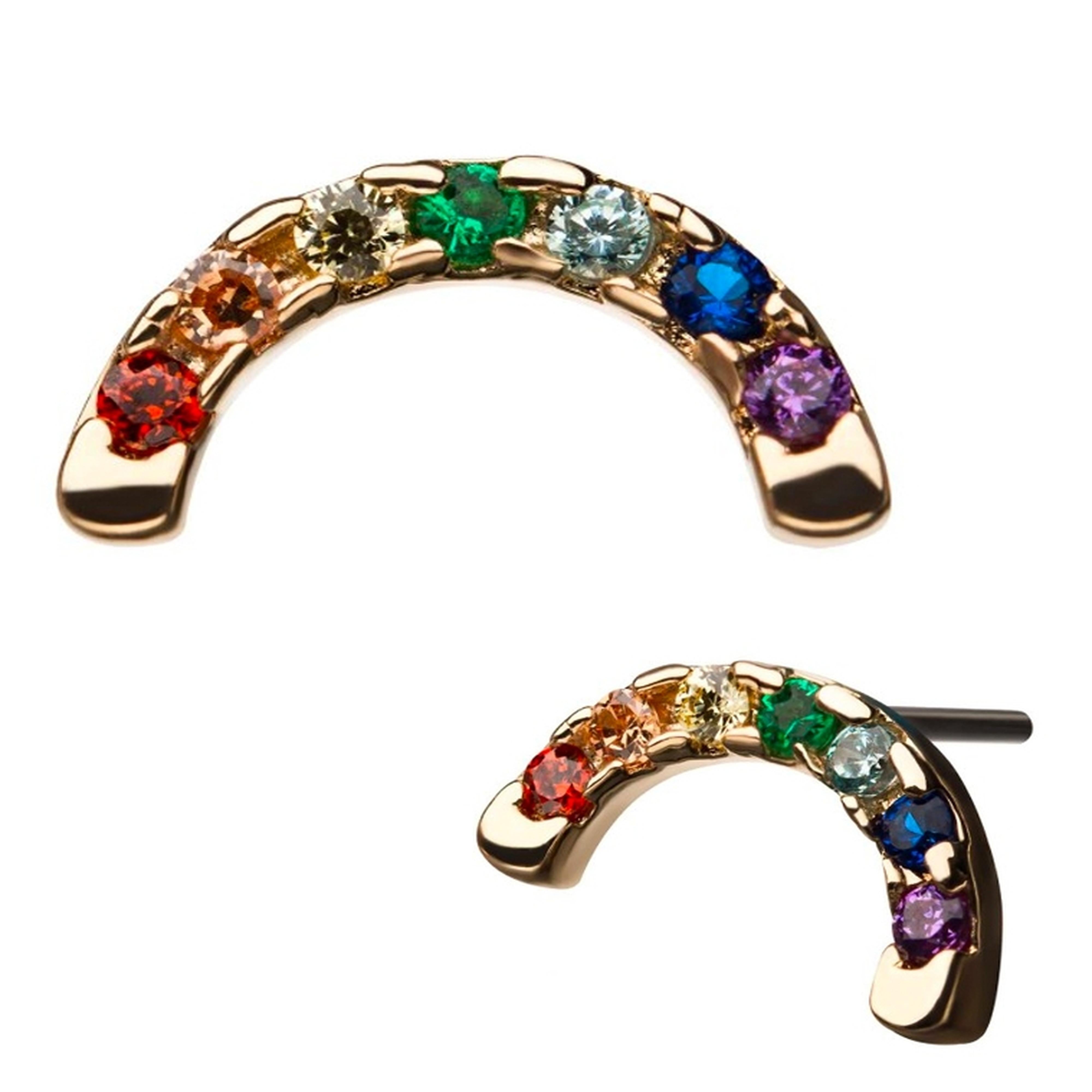 14kt Gold Rainbow Threadless Top