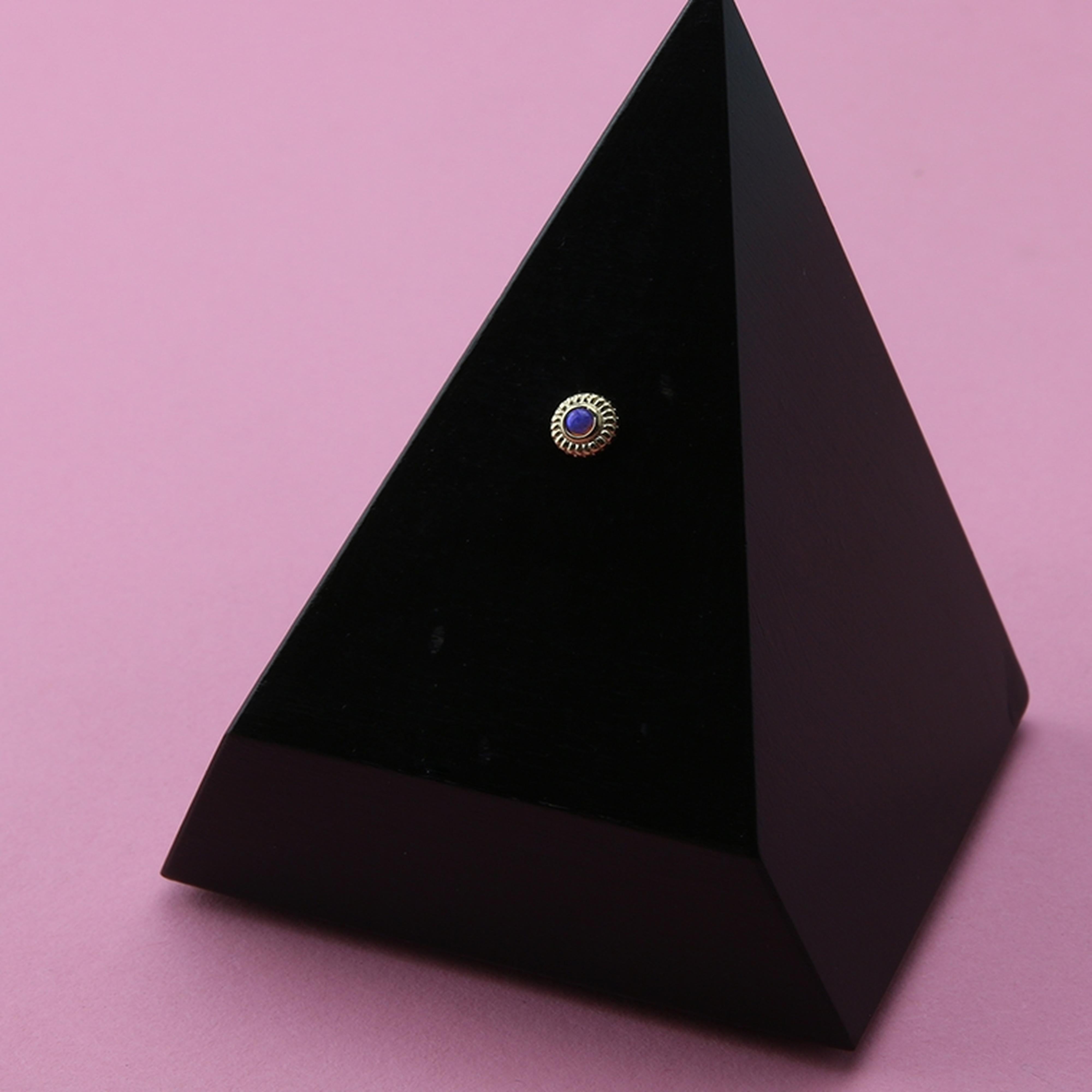 Score 14kt Gold Bezel Set Purple Opalite Threadless Top