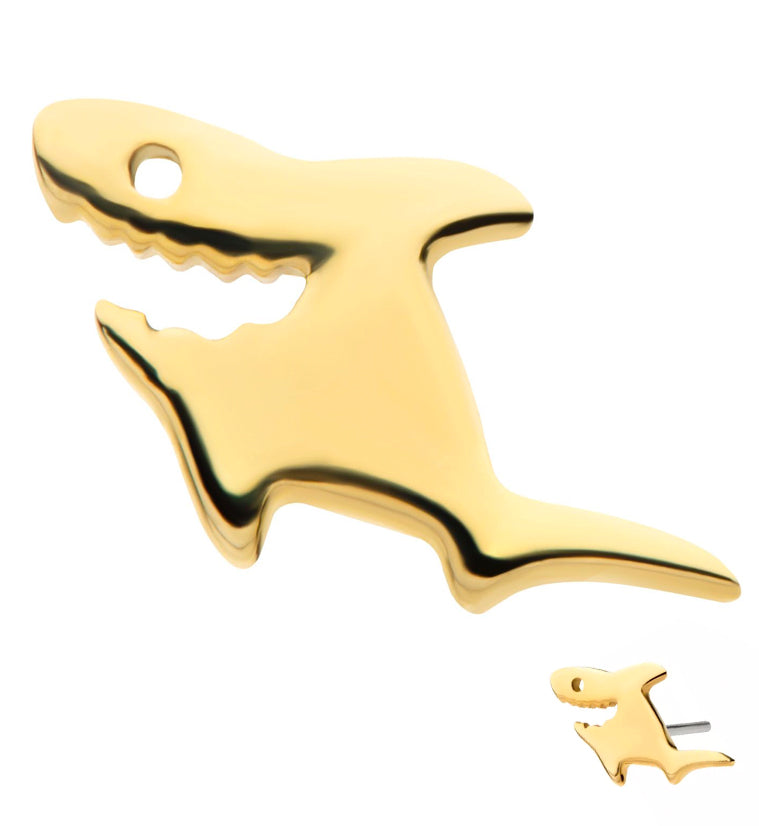 14kt Gold Shark Threadless Top