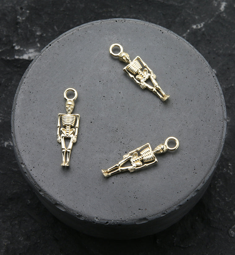 14kt Gold Skeleton Charm