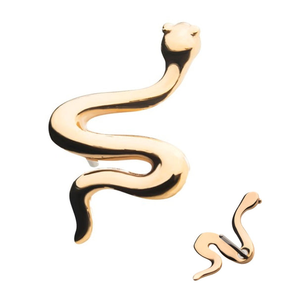 14kt Gold Snake Threadless Top