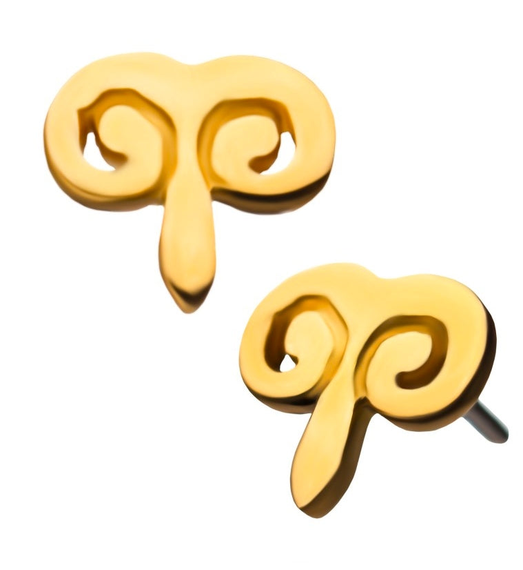 14kt Gold Aries Zodiac Sign Threadless Top