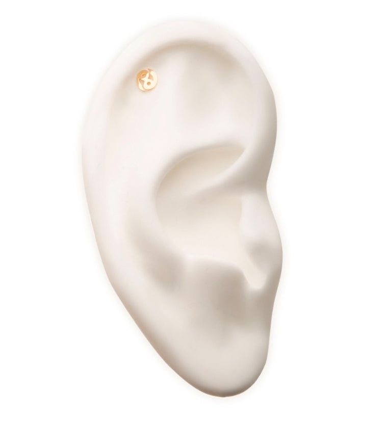 14kt Gold Cancer Zodiac Sign Threadless Top