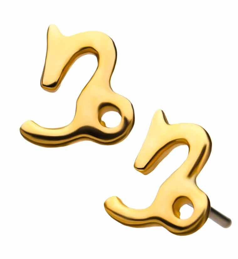 14kt Gold Capricorn Zodiac Sign Threadless Top