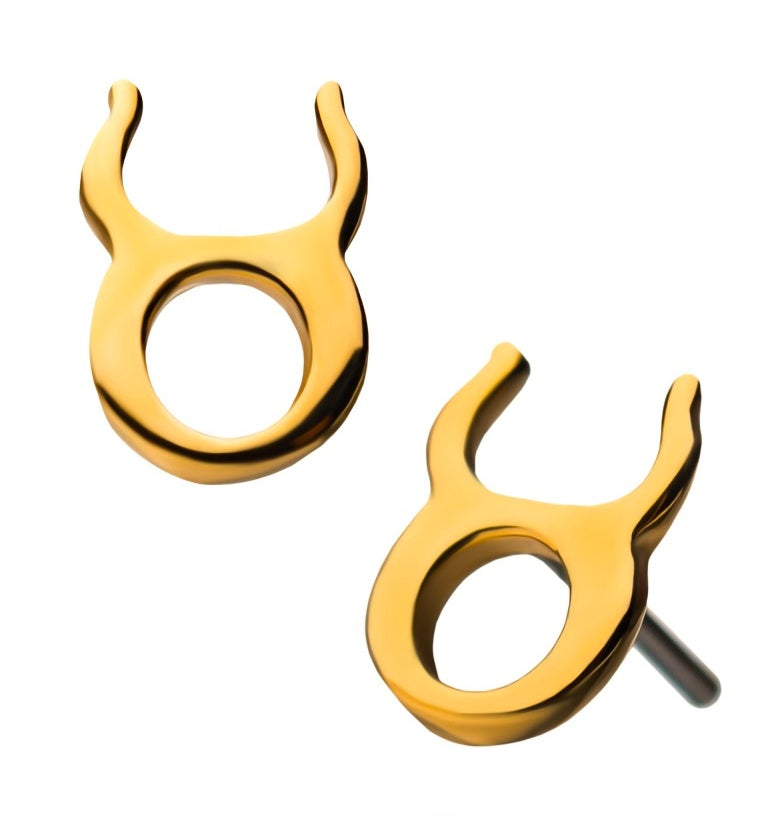 14kt Gold Taurus Zodiac Sign Threadless Top