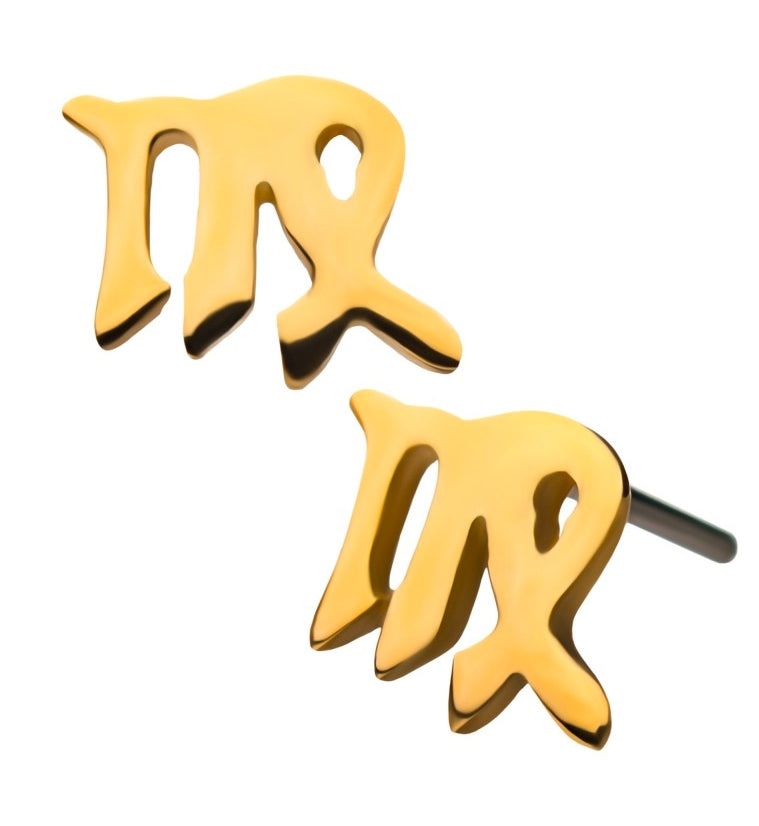 14kt Gold Virgo Zodiac Sign Threadless Top