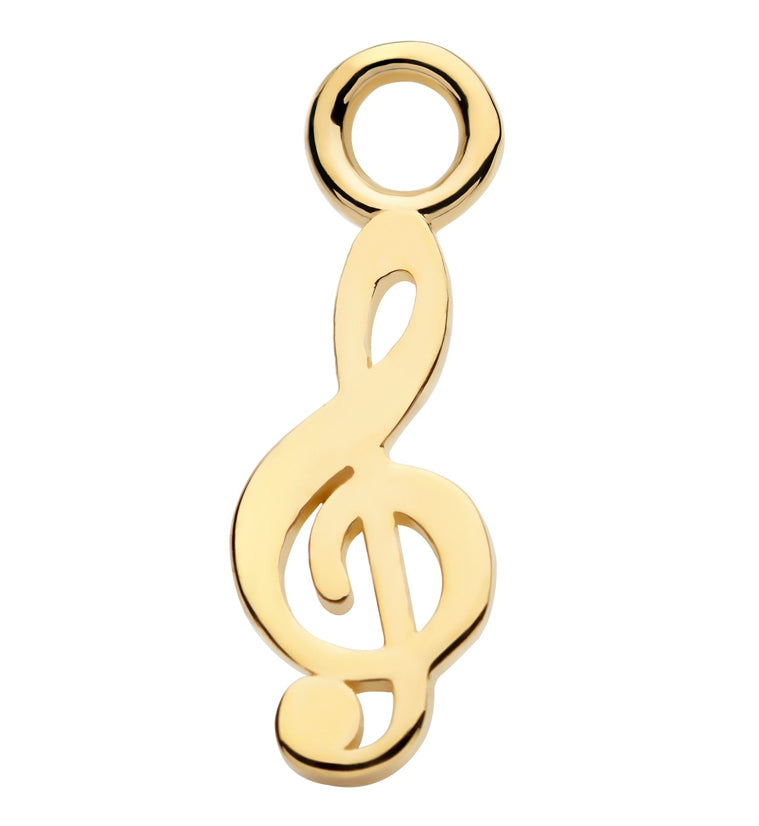 14kt Gold Treble Clef Charm