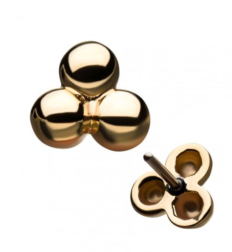 14kt Gold Trinity Ball Threadless Top