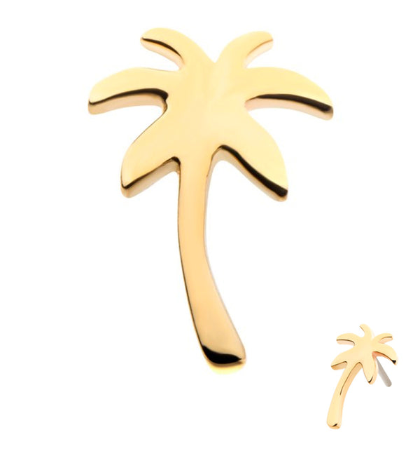 14kt Gold Tropical Palm Threadless Top