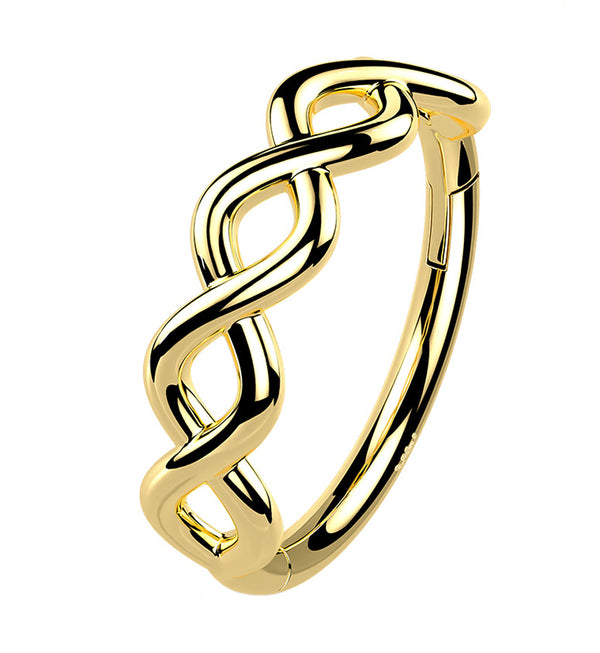14kt Gold Twisted Hinged Segment Ring