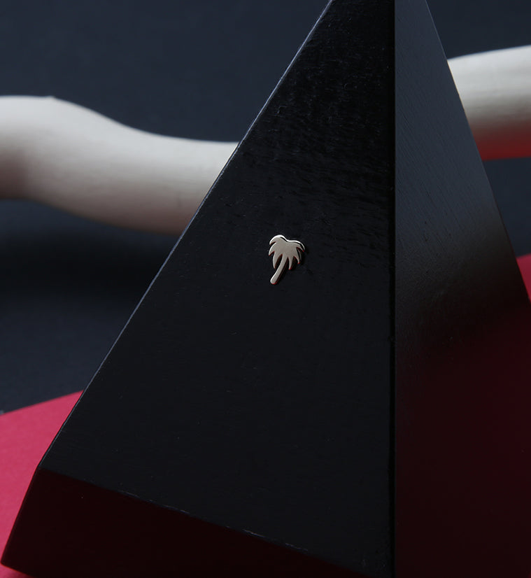 14kt Gold Vacation Palm Threadless Top