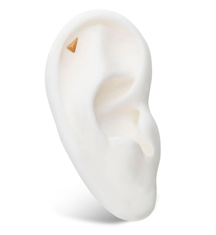 14kt Gold Vane Threadless Top