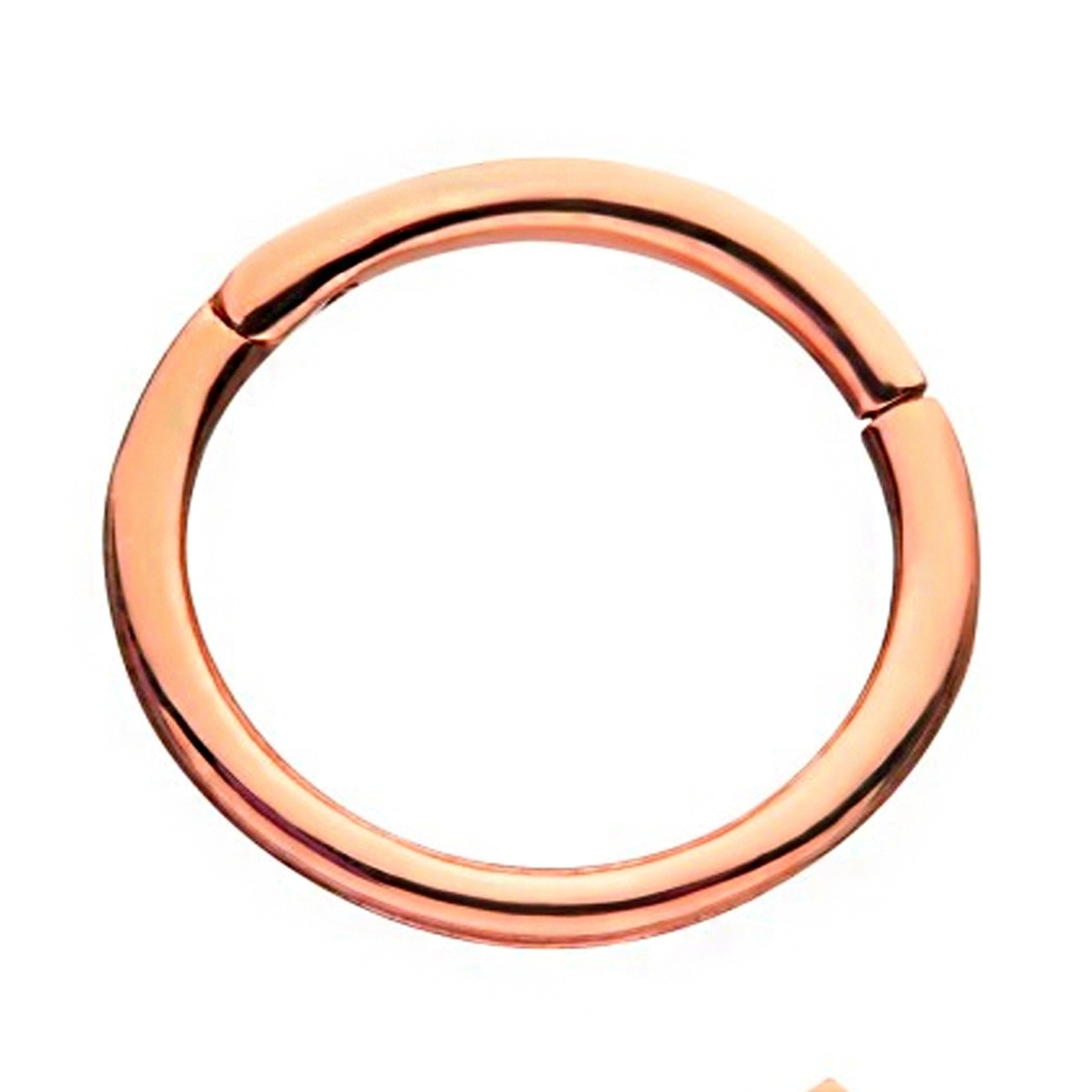 22G 14K Solid Rose Gold Nose Hoop