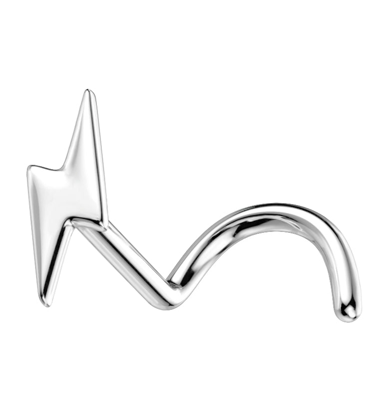 14kt White Gold Bolt Nose Screw