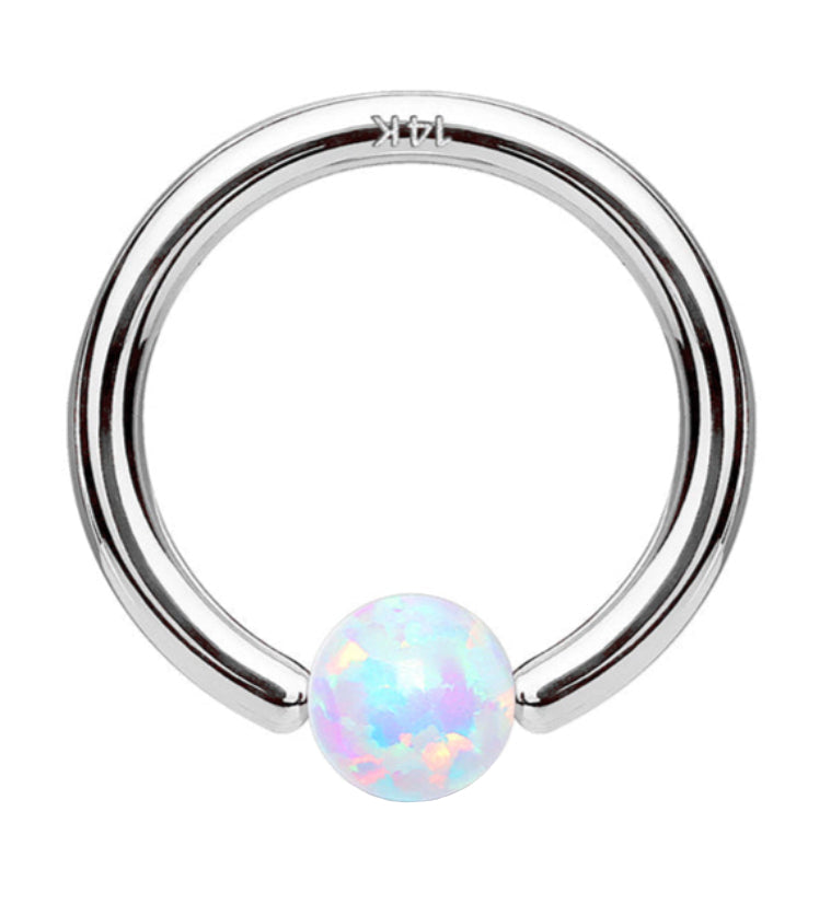 Gold Opalite Captive Ring