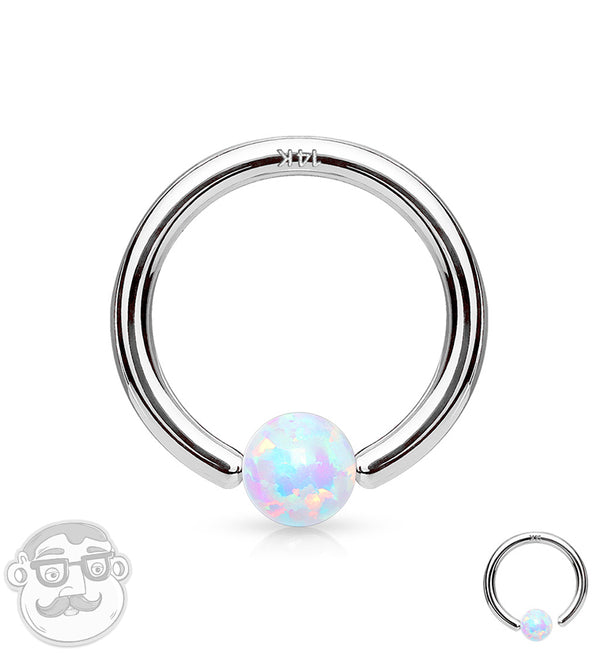 Gold Opalite Captive Ring